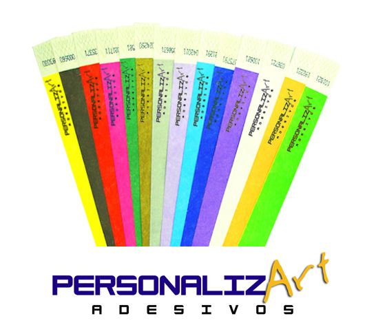 Pulseiras de Identificação (Preto e Branco) 100 Unidades